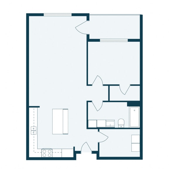 Urban Plains Apartments in Fargo, ND | One Bedroom Floor Plan 11A