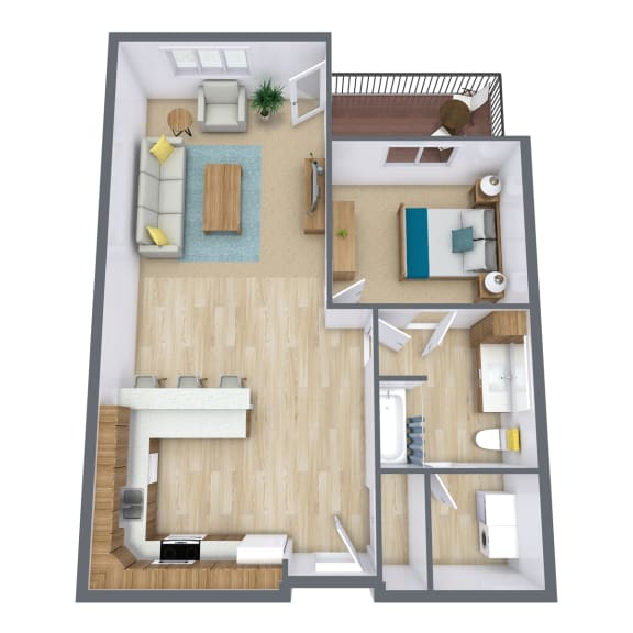 Floor Plan  a floor plan of a home with a bedroom and a living room