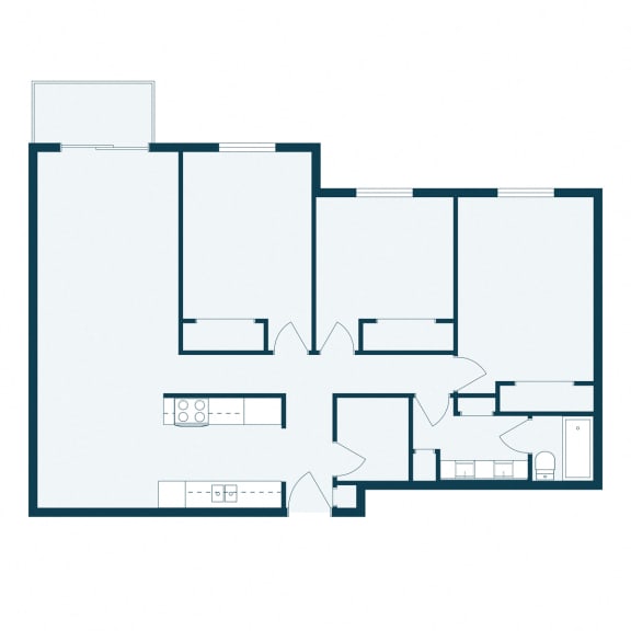 Westwood Estates Apartments in Fargo, ND | Three Bedroom Floor Plan 31A