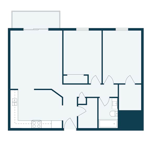 Westwood Estates Apartments | Fargo, ND | Two Bedroom Floor Plan 21C