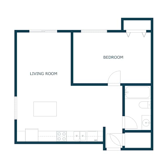 Westwood Estates Apartments in Fargo, ND | One Bedroom Floor Plan 11D