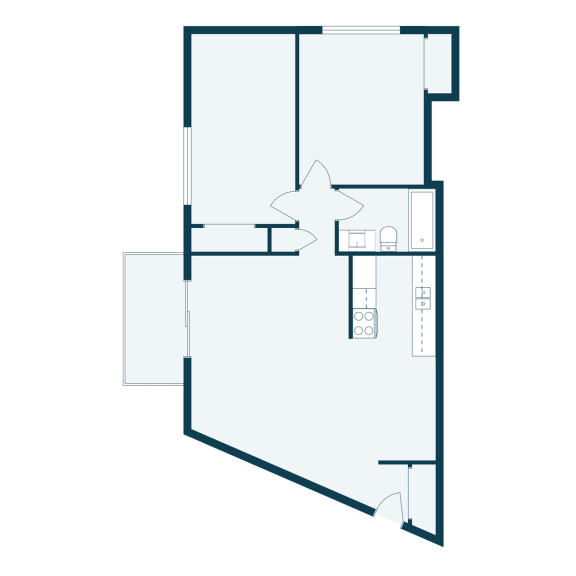White Bear Terrace Apartments in White Bear Lake, MN | Two Bedroom | Plan 21A