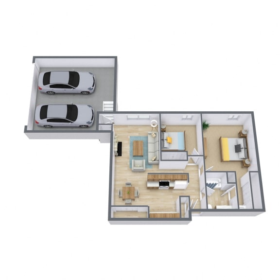 Windgate Apartments in Fargo, ND | Two Bedroom Floor Plan 21B