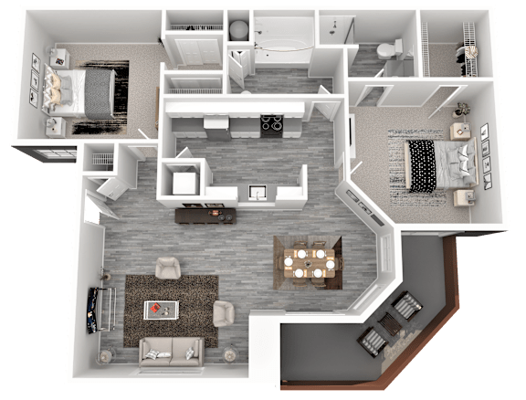 2 Bed 2 Bath