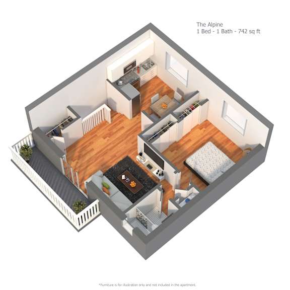 The Alpine 1 Bedroom at Troy Hills Village in Parsippany, NJ,07054