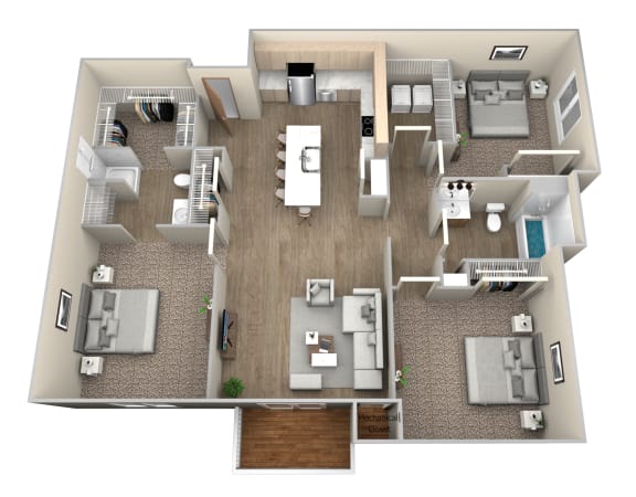 our apartments have a spacious floor plan with plenty of room to move around at Pinehurst Apartments, Minnesota