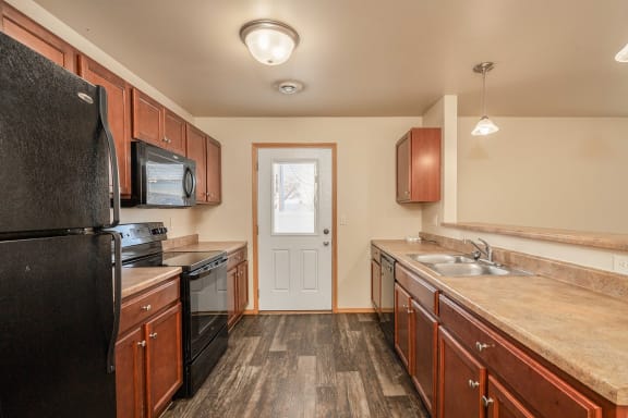 Kitchen at Benson Village Townhomes Apartments, Sioux Falls, SD