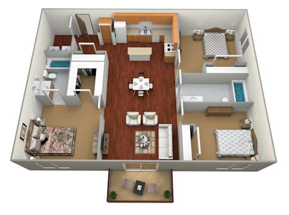 3 Bed 2 Bath