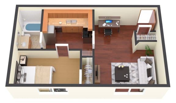 a layout of a house with a living room and a dining room