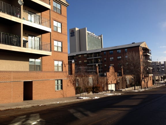 Apartment Exterior at Block 6 Apartments, Fargo