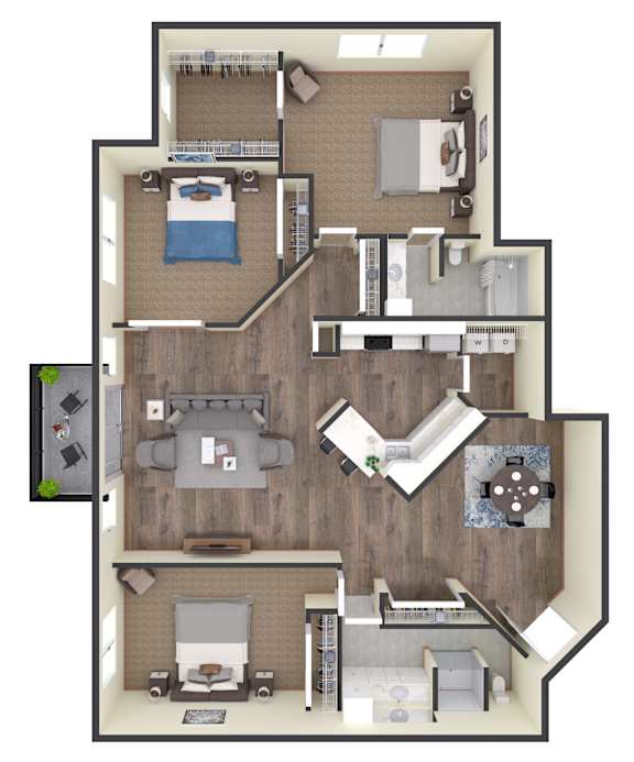 3 bed 2 bath at Eighth Street Manor Apartments, Fargo, ND, 58103