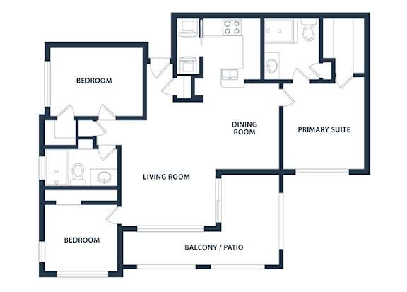 A black and white image of a house floor plan.