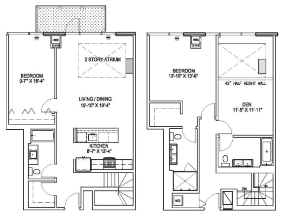 Penthouse 4 Floor Plan at One 333, Chicago, IL, 60605