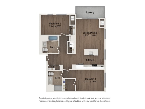 oakdale floor plan | rockwood flats apartments in kennesaw, ga | the mel