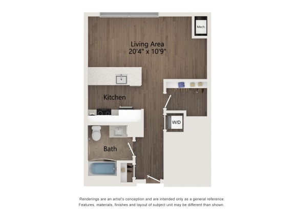 a floor plan of a bedroom with a medium hardwood floor
