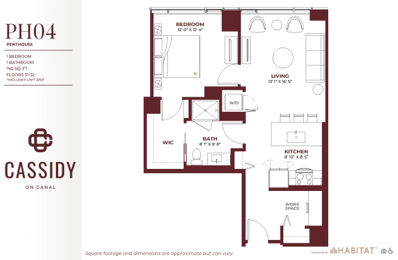 Floor Plan  PH04 Floor Plan at Cassidy on Canal, Chicago, IL