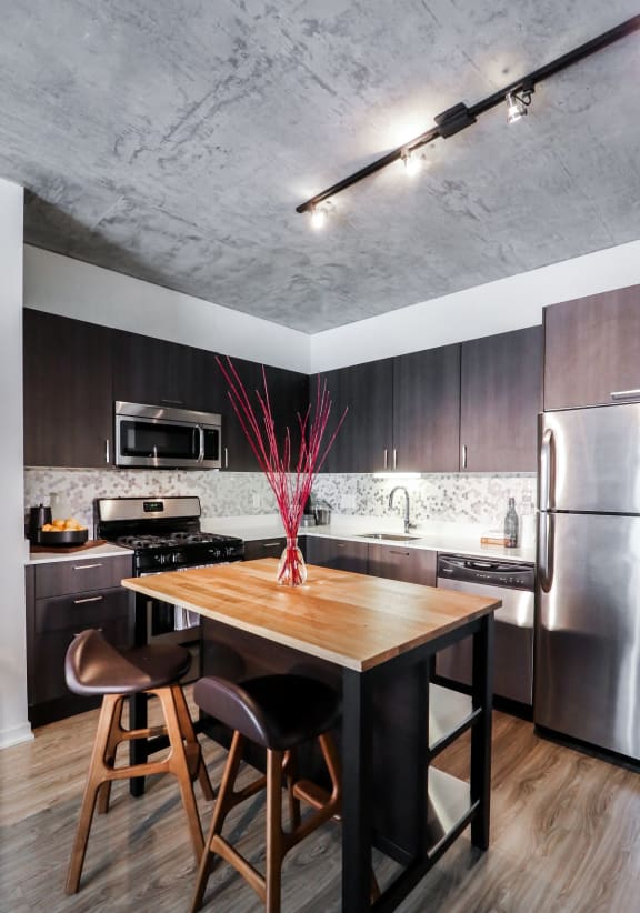 Fully Equipped Kitchens And Dining at One 333, Chicago, Illinois