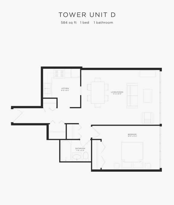Tower Unit D at Eden Commons, Illinois, 60616