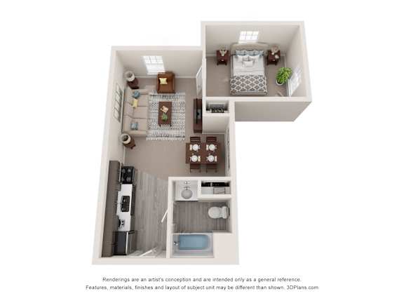 1 Bedroom Elevation 5100
