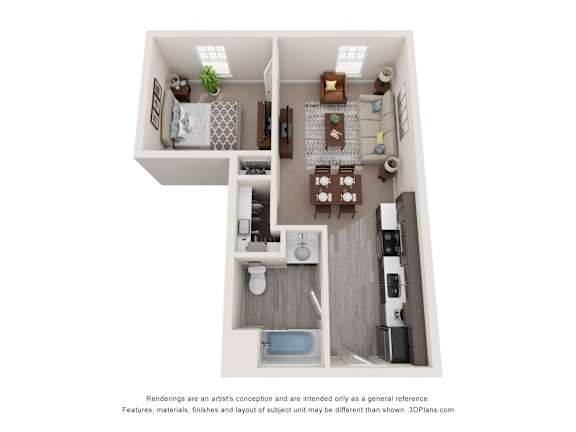 1 Bedroom Elevation 5000