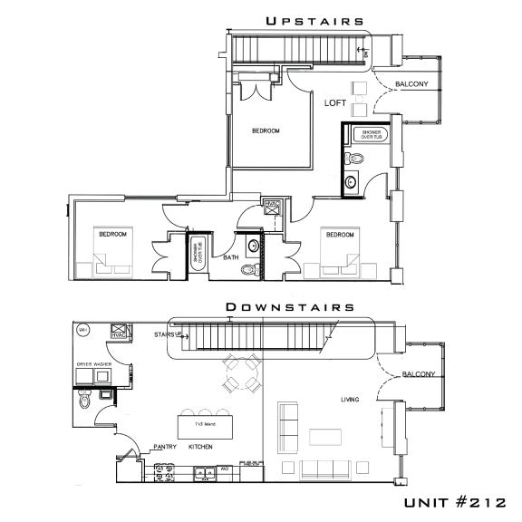 the floor plans for the units