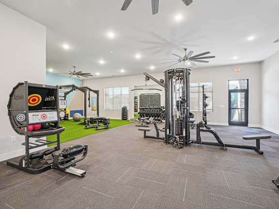 Fitness Center With Yoga/Stretch Area at Ardmore Meadows, North Carolina