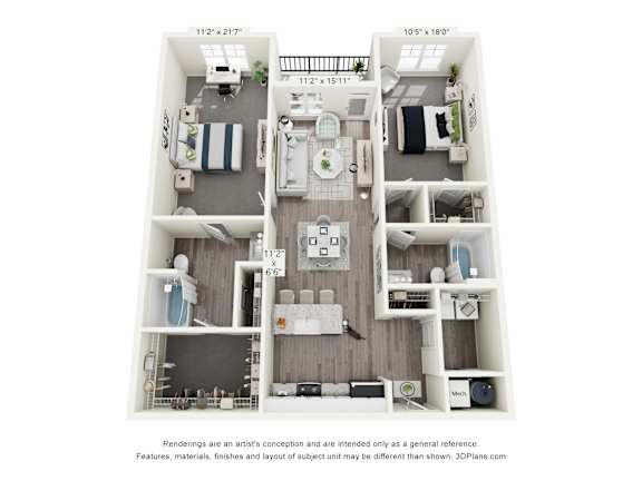 2 bed 2 bath A at Ardmore Meadows Apartments, Whitsett, NC, 27377