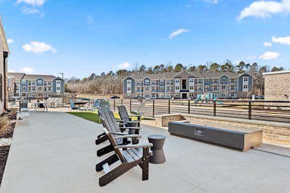 Outdoor Patio with Firepit at Ardmore Meadows, Whitsett