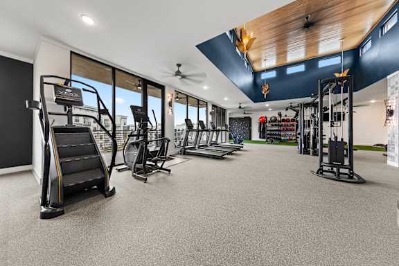 Gym with Cardio Equipments at Views at Flowers, North Carolina