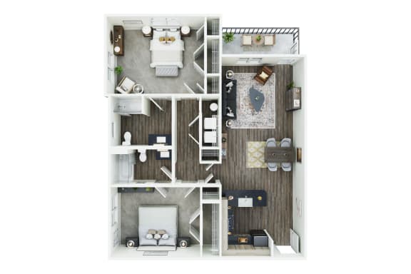 Floor Plan  Floorplan The Blue Cove 1,160 sq.ft. at Ardmore at Topside in Louisville, TN 37777