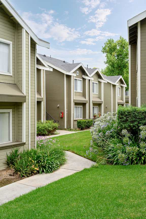 our apartments offer a walkway to the door at Sagewood Gardens Senior Apartments, Hacienda Heights, CA 91745