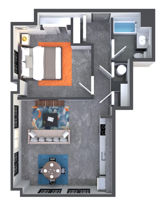216 East State - One Bedroom at The Bell in Trenton, New Jersey