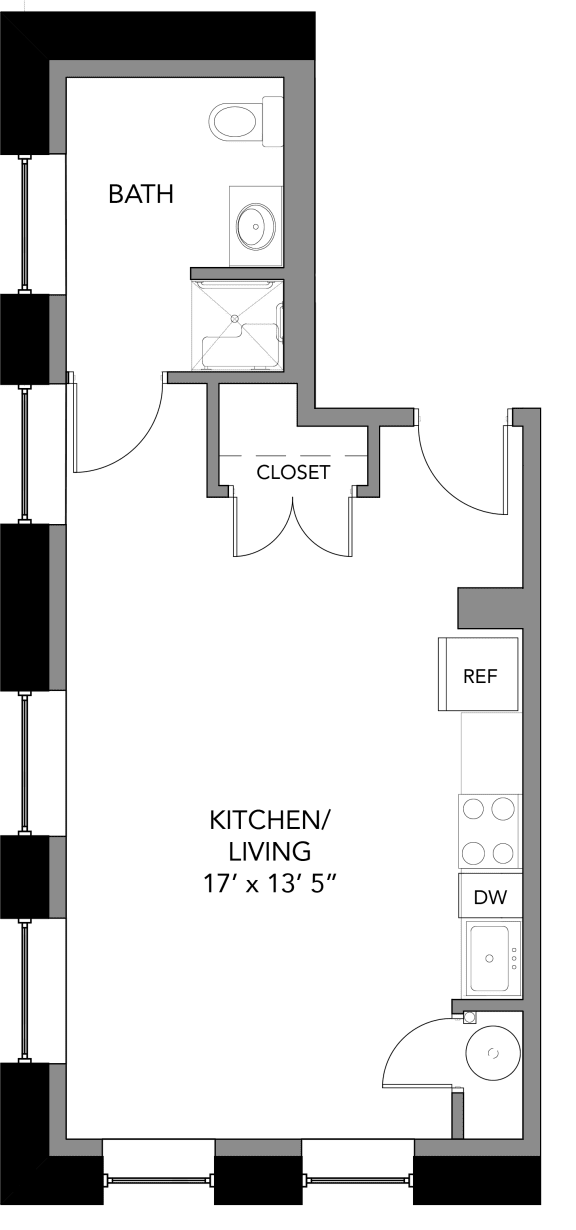 Floor Plans of The Commonwealth in Trenton, NJ