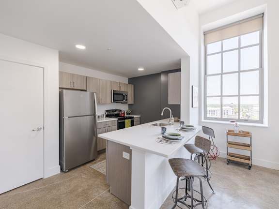 The Bell Apartments at 216 East State Street Kitchen