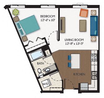 The Copley Floor Plan at The Flats at Cedar Grove, Eagan, MN, 55122