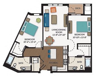 Floor Plan  The Crossing Floor Plan at The Flats at Cedar Grove, Eagan, MN