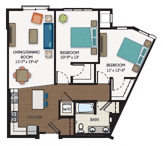 Floor Plan  The Riverfront Floor Plan at The Flats at Cedar Grove, Eagan, MN