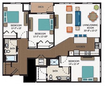 Floor Plan  The Skyline Floor Plan at The Flats at Cedar Grove, Eagan, 55122