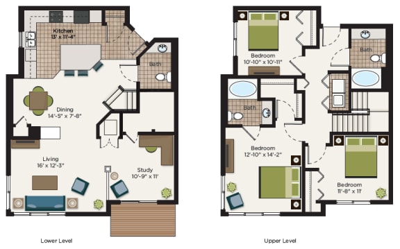 Lincoln Floor Plan at The Communities of River Crossing, Saint Paul, 55116