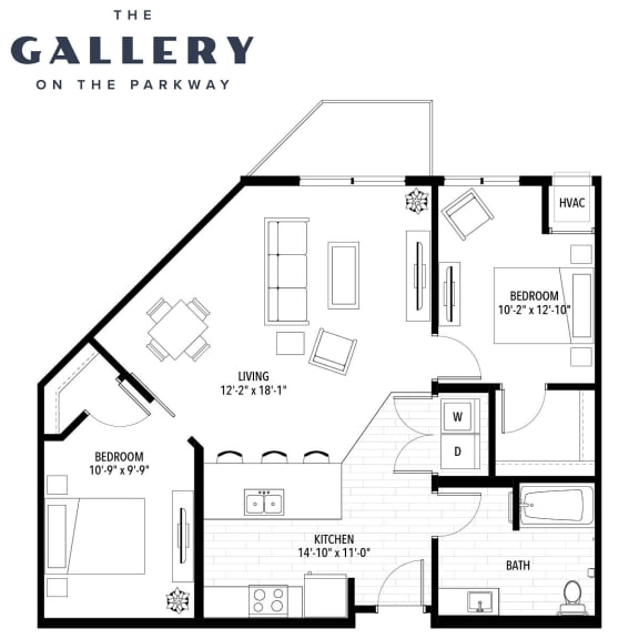 Floor Plan  Malbec ADA the gallery Floor Plan at The Gallery Apartments, Minnesota, 55337