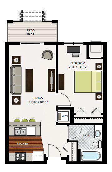 Floor Plan  Mears Floor Plan at Victoria Park and V2 Apartments, St. Paul, MN, 55102
