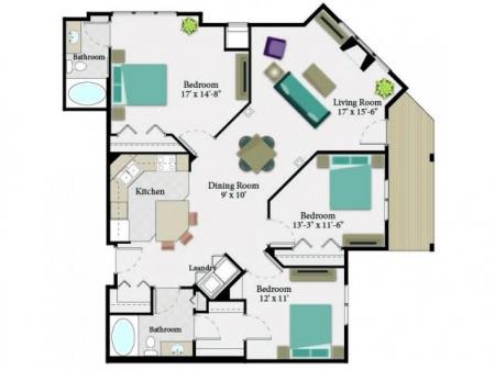 Floor Plan  at Hearthstone Apartments and Townhomes, Apple Valley, Minnesota