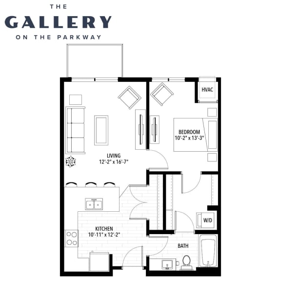 Floor Plan  the gallery the brix Floor Plan at The Gallery Apartments, Minnesota