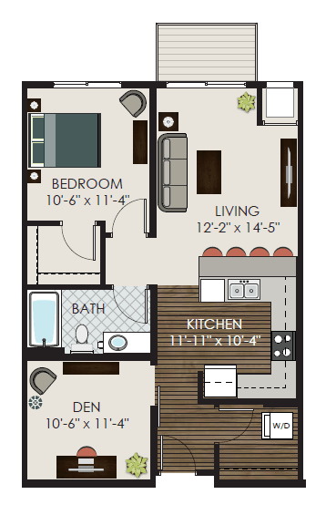 The_Kincaid Floor Plan at Victoria Park and V2 Apartments, Minnesota
