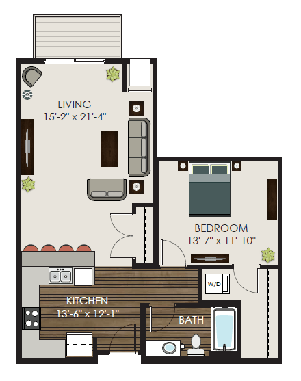Floor Plan  The Meritage Floor Plan at Victoria Park and V2 Apartments, St. Paul, MN