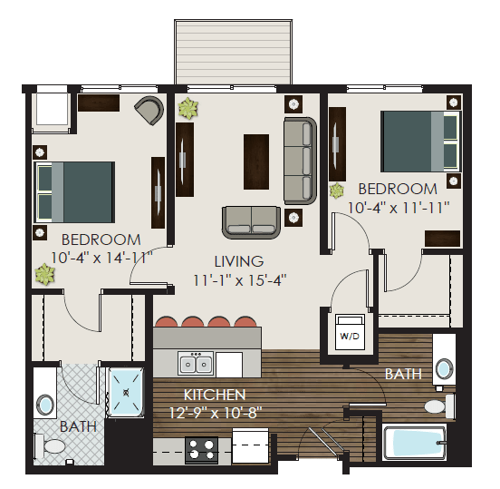 Floor Plan  The Summit Floor Plan at Victoria Park and V2 Apartments, St. Paul