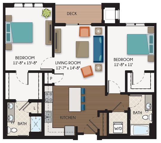 Floor Plan  The Monroe Floor Plan at The Flats at Cedar Grove, Eagan