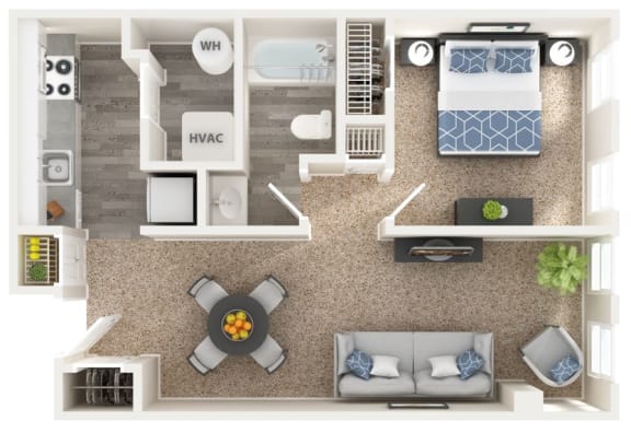 1 bed 1 bath B at Queen Anne Belvedere, Baltimore