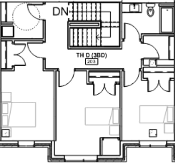 A floor plan of a building with a 3rd floor and a basement.