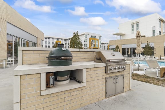 Gas Grill and Big Green Egg at Crystal Flats in Bentonville, AR